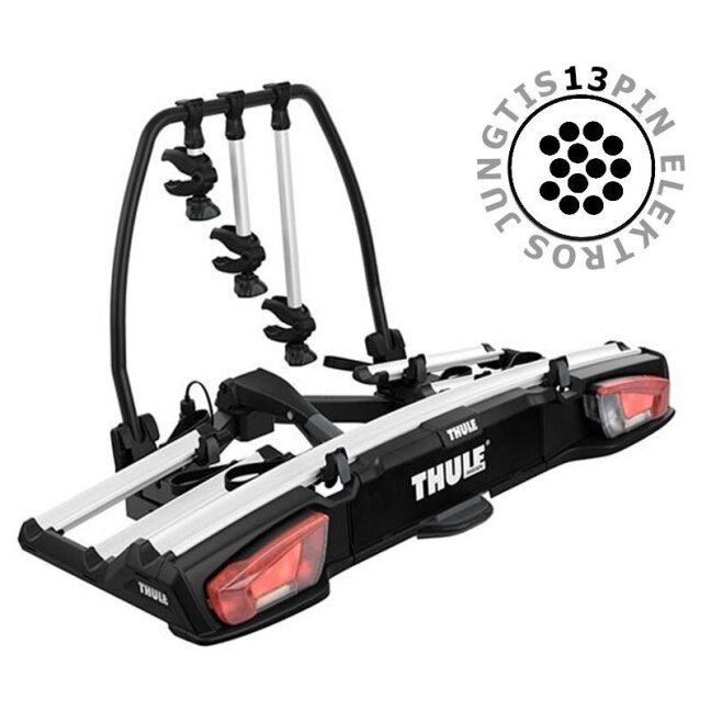 3 dviračių laikiklis ant kablio Thule VeloSpace XT