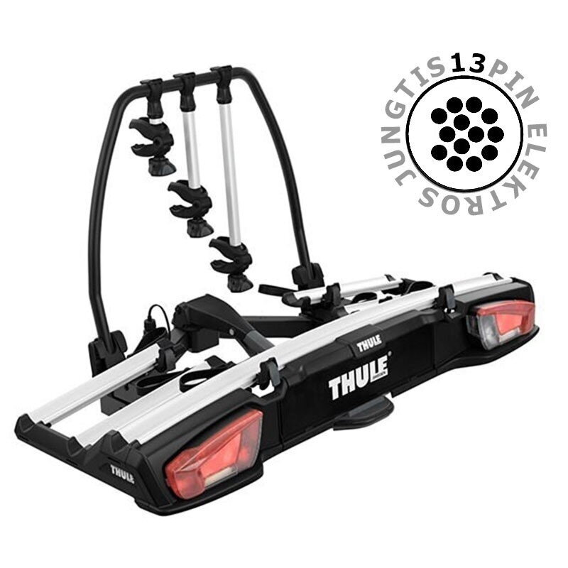 3 dviračių laikiklis ant kablio Thule VeloSpace XT
