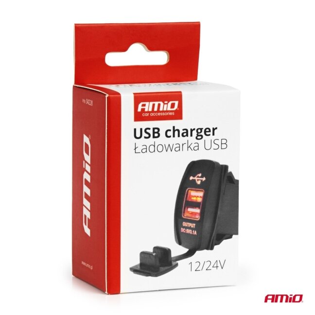 Įmontuojamas dvigubas USB lizdas 4 Įmontuojamas dvigubas USB lizdas 4