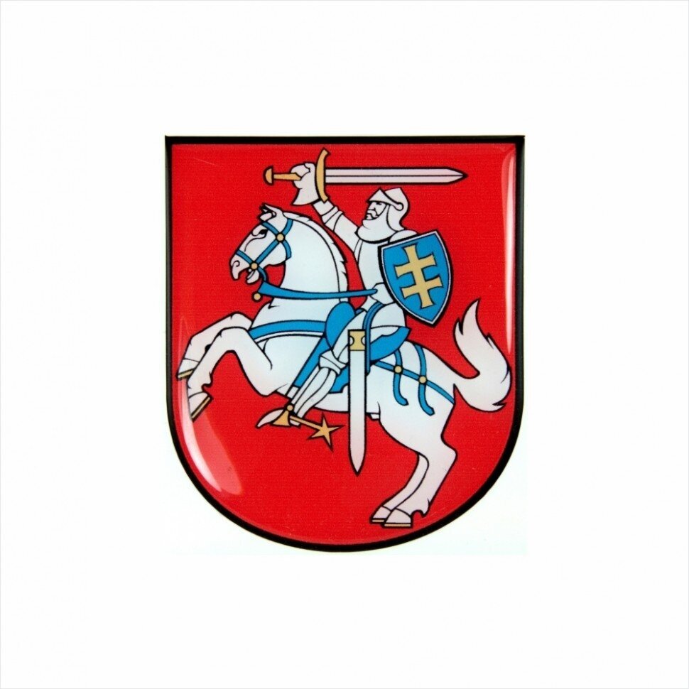 Iškilus polimerinis lipdukas Vytis Lietuvos herbas Iškilus polimerinis lipdukas Vytis Lietuvos herbas