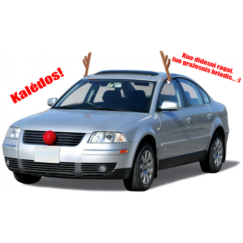 Kalėdinė dekoracija automobiliui "RUDOLF" 1
