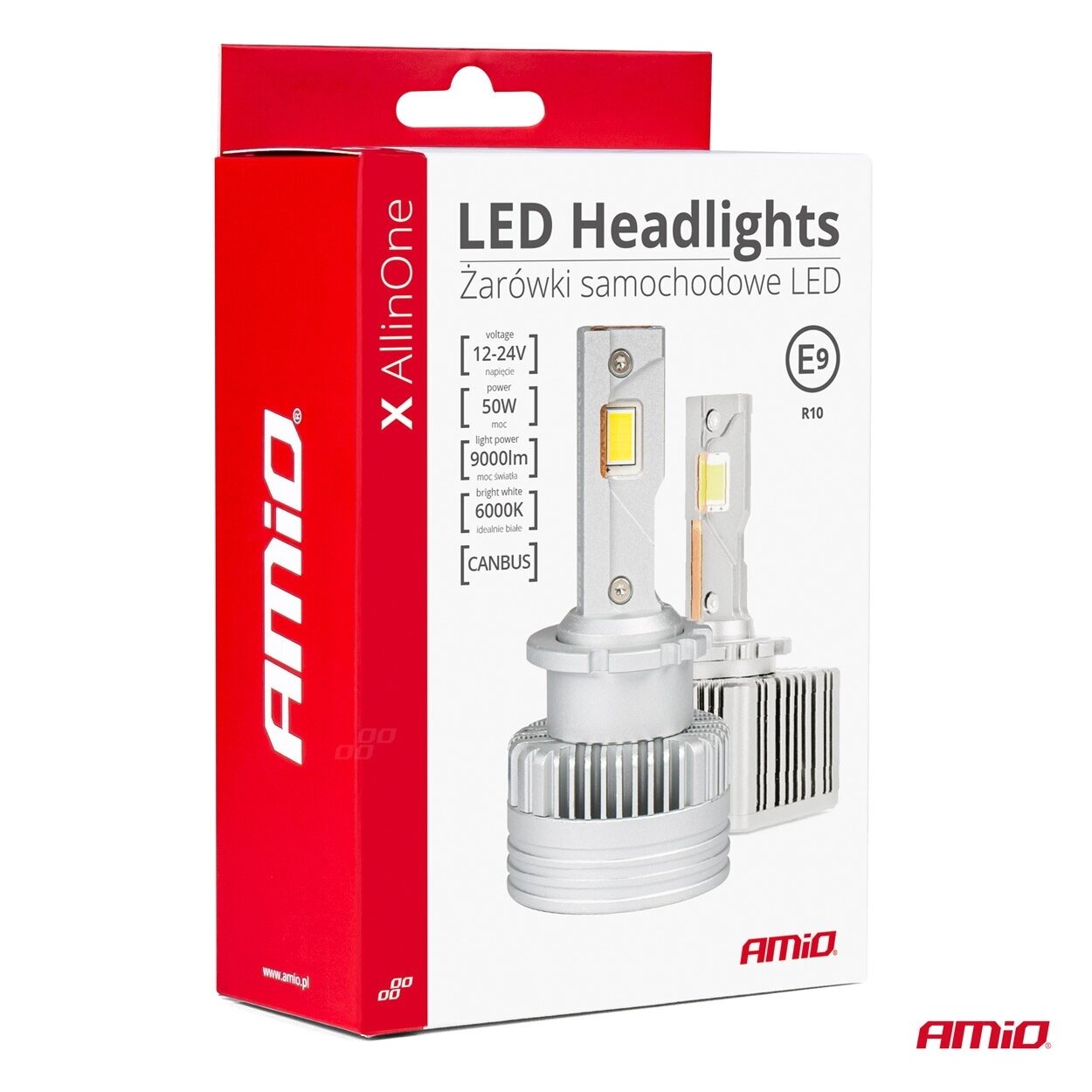 LED lemputės AMIO AllinOne D2S D2R D4S D4R 9 LED lemputės AMIO AllinOne D2S D2R D4S D4R 9
