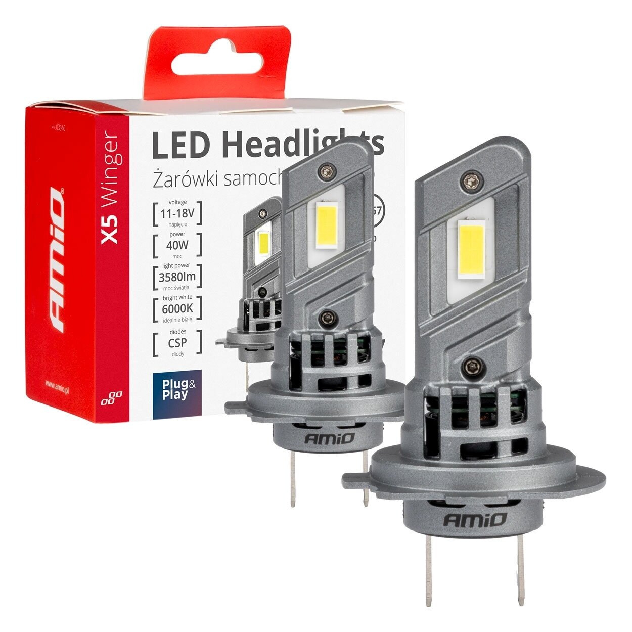 LED lemputės H7 CANBUS Plug&Play 50W 12V LED lemputės H7 CANBUS Plug&Play 50W 12V