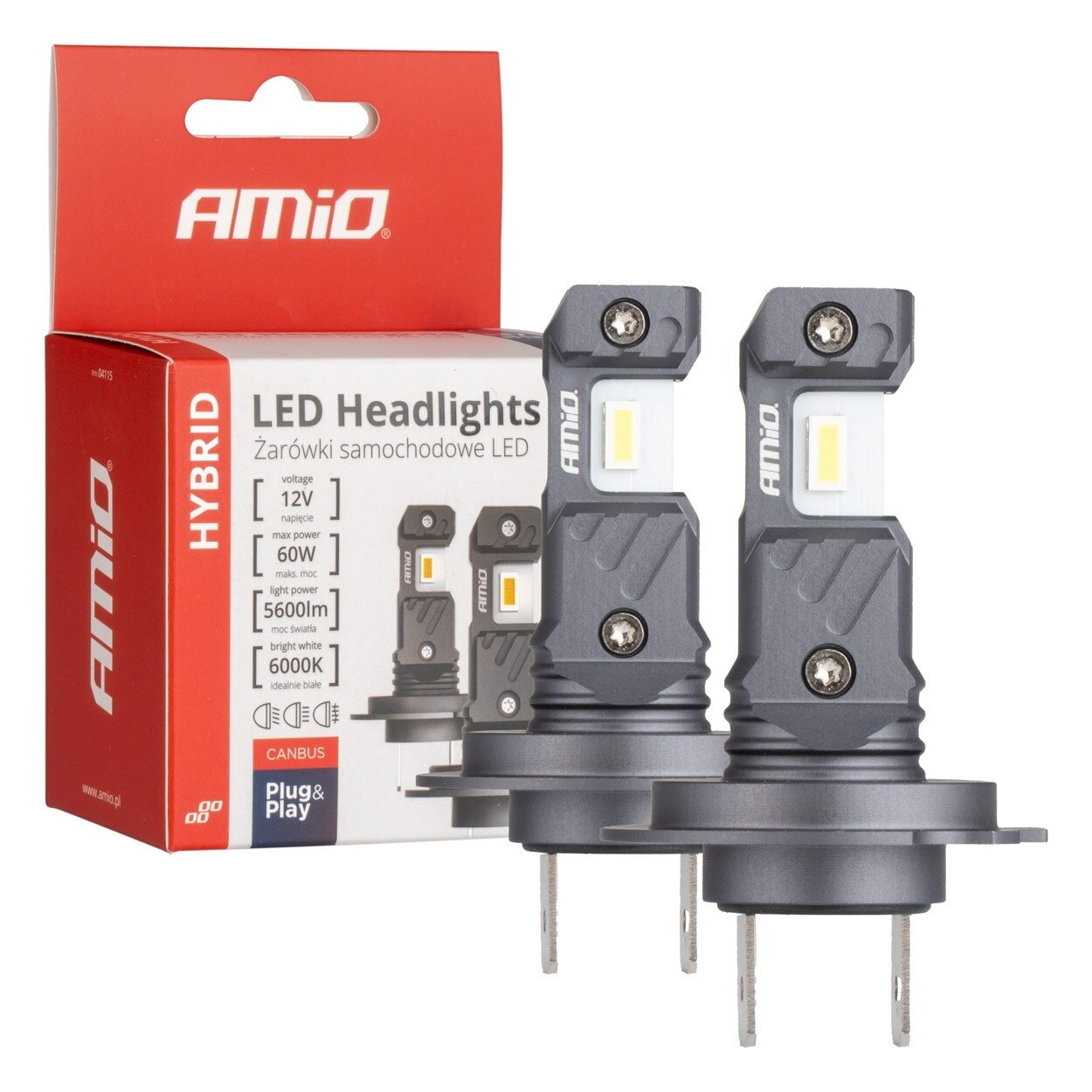 LED lemputės H7 H18 CANBUS Plug&Play 60W 12V