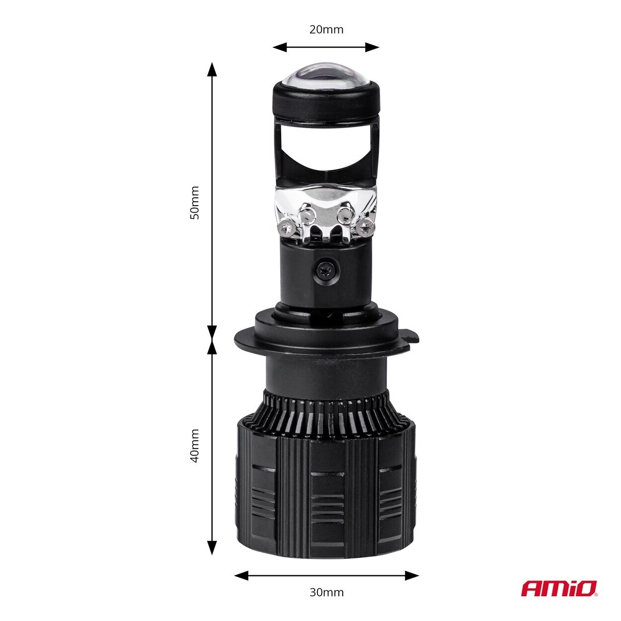 LED lemputės su lęšiu H7 CANBUS 12/24V 60W 5