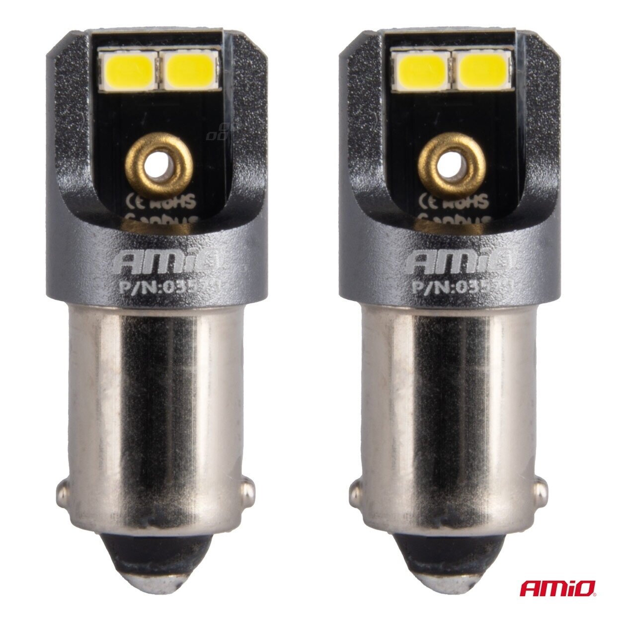 LED lemputės T4W Baltos PRO Series CANBUS 12/24V 2vnt 1 LED lemputės T4W Baltos PRO Series CANBUS 12/24V 2vnt 1