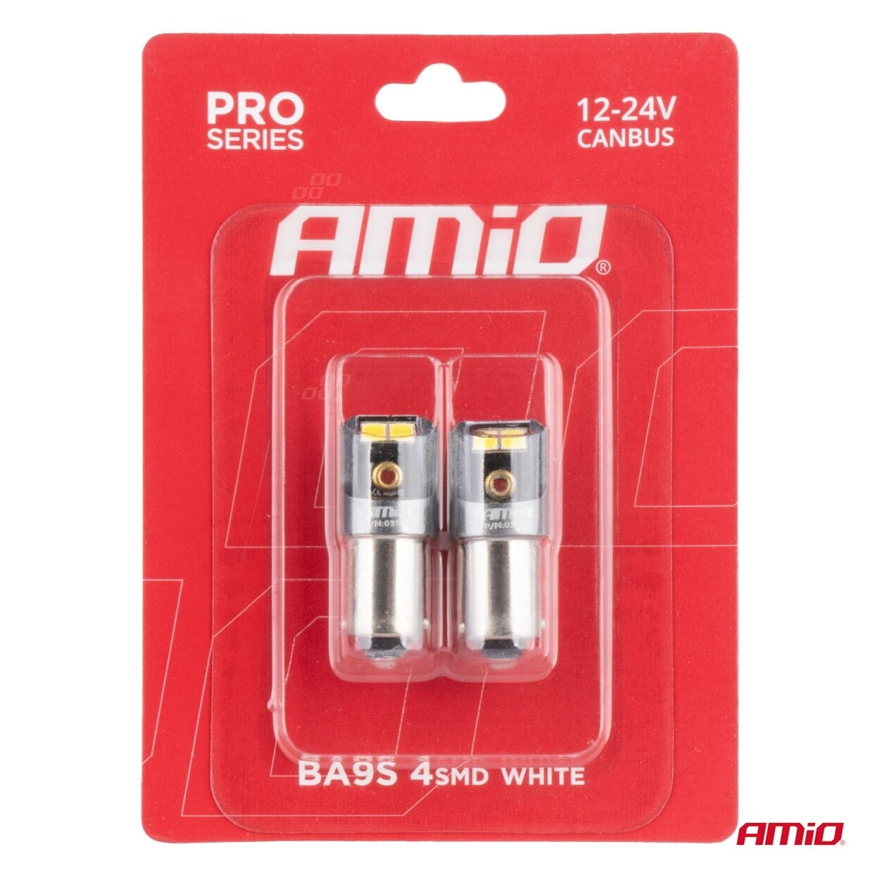 LED lemputės T4W Baltos PRO Series CANBUS 12/24V 2vnt 3