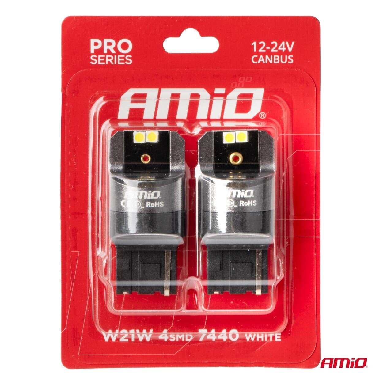 LED lemputės W21W Baltos PRO Series CANBUS 12/24V 2vnt 3 LED lemputės W21W Baltos PRO Series CANBUS 12/24V 2vnt 3