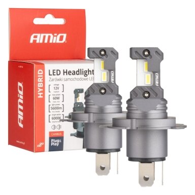 LED lemputės H4 H19 CANBUS Plug&Play 60W 12V