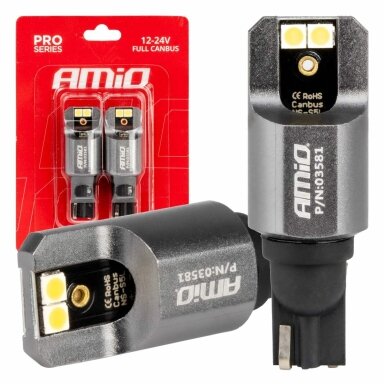 LED lemputės W16W Baltos CANBUS 12/24V 2vnt