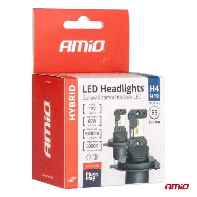 LED lemputės H4 H19 CANBUS Plug&Play 60W 12V 3