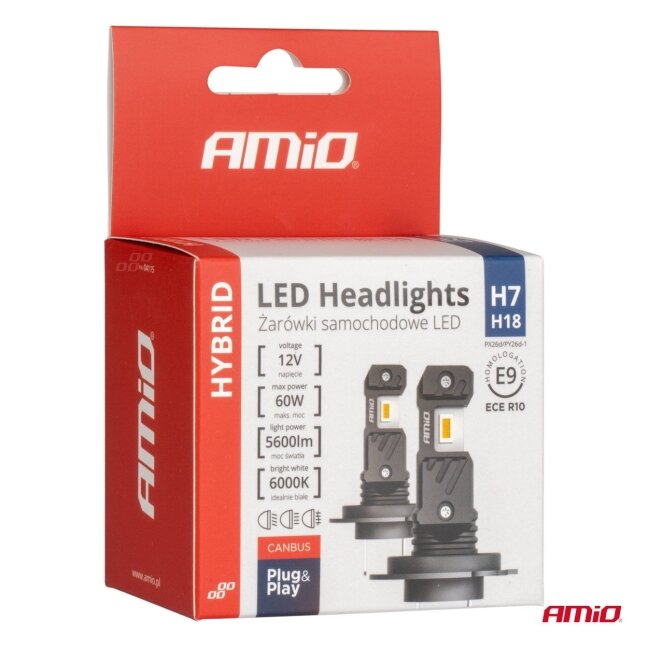 LED lemputės H7 H18 CANBUS Plug&Play 60W 12V 7 LED lemputės H7 H18 CANBUS Plug&Play 60W 12V 7
