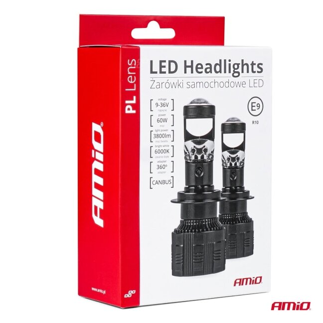 LED lemputės su lęšiu H7 CANBUS 12/24V 60W 8