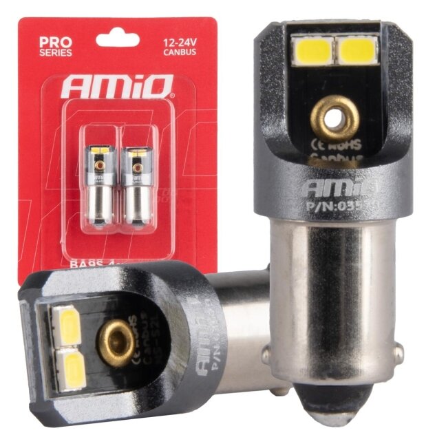 LED lemputės T4W Baltos PRO Series CANBUS 12/24V 2vnt LED lemputės T4W Baltos PRO Series CANBUS 12/24V 2vnt
