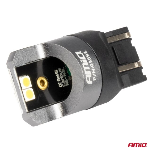LED lemputės W21/5W Baltos PRO Series CANBUS 12/24V 2vnt 2 LED lemputės W21/5W Baltos PRO Series CANBUS 12/24V 2vnt 2