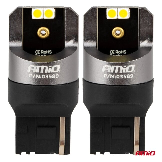 LED lemputės W21W Baltos PRO Series CANBUS 12/24V 2vnt 1 LED lemputės W21W Baltos PRO Series CANBUS 12/24V 2vnt 1