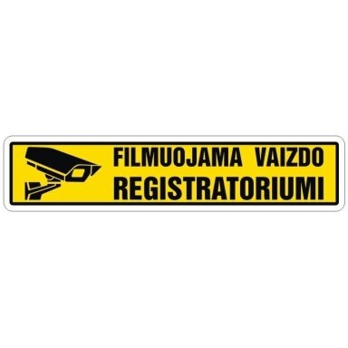 Lipdukas „Filmuojama vaizdo registratoriumi“