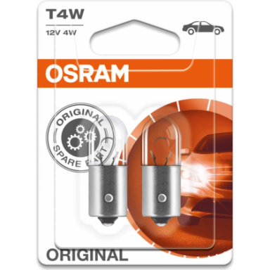 OSRAM LEMPUTĖS T4W 12V BA9S LF BLI2 DK