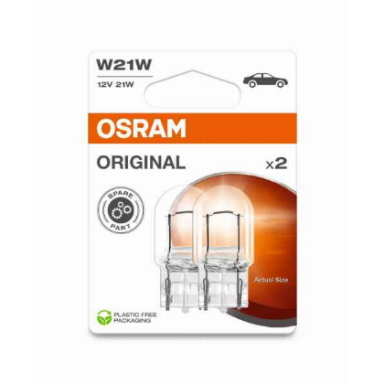 OSRAM LEMPUTĖS W21W 12V BA15S BLI2 DK