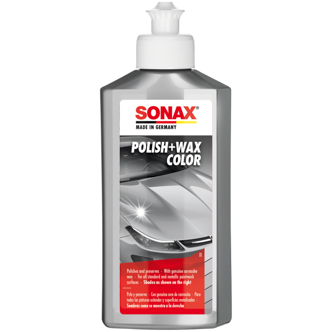 Polirolis pilkos spalvos su vašku Polish&Wax, 250ml