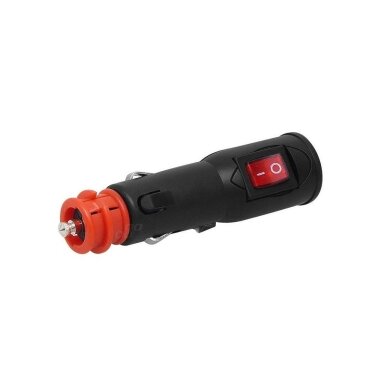 Pridegėjo kištukas su jungikliu EURO/DIN 12/24V