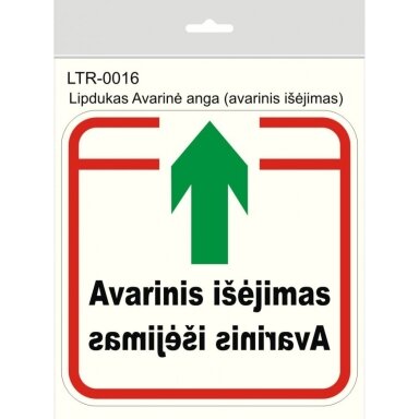 Skaidrus Lipdukas „Avarinis išėjimas“