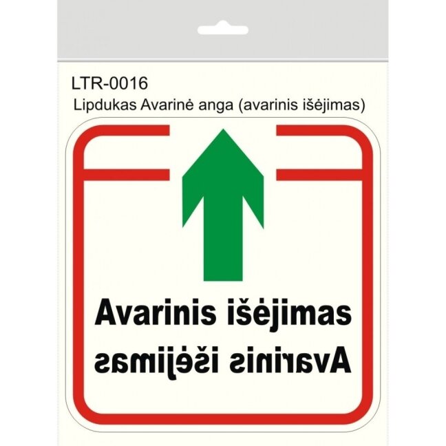 Skaidrus Lipdukas „Avarinis išėjimas“ Skaidrus Lipdukas „Avarinis išėjimas“